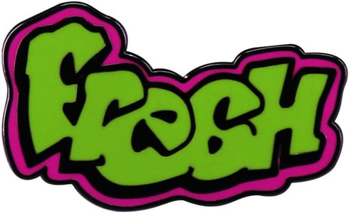 Fresh Graffiti Logo Brooch Green Letter Badge for Clothes Bags Backpacks Party Decoration Christmas Gift Personality Fashion Decorative Jewelry Ac...