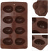 Amosfun Silicone Baking Cake Mold 8-Cavity Easter Egg Shaped Molds for Diy Cooking Perfect for Chocolate Muffins and Cakes - Coffee Color 10.62 X ...