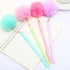 12Pcs/Bulk Funny Cute Pens Kawaii Plush Ball Pom Top Pendant Cool Novelty Gel Pen, Aesthetic Stationery Rollerball Back to School Office Journalin...