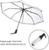Tri-fold Clear Rain Umbrella with Frosted Handle Transparent Umbrella, for Portable to Carry for Travel(Black)...