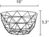Geometric Metal Wire Fruit Bowl, Iron Arts Fruit Storage Baskets for Kitchen Counter (Black, Large)...