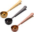 3 PCS Coffee Scoop with Clip 2 in 1 Stainless Steel 1 tbsp Ground Measuring Spoon with Bag Clip for Coffee Tea...
