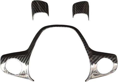 ruihe 3PCS Carbon Fiber Color Steering Wheel Cover Trim Fit for Ford Focus Escape C-max cmax...
