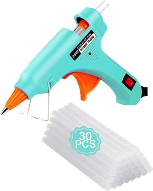 Hot Glue Gun Kit Mini: Mini Hot Glue Guns Kit with 30 Sticks Melt Glue Gun Craft for Kids School DIY Arts Home Quick Repairs Multi-application...