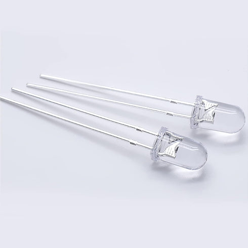 LED Light Emitting diode 3mm high Brightness LED Clear LED Light Emitting Diodes Bulb LED Lamp, 3 mm Round Head Band Edge(Transparent Blue Light 1...