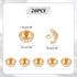 PH PandaHall about 20 Pcs 15mm Diameter Alloy Sewing Buttons Shank Blazer Half Round Sport Woolen Coats Buttons for DIY Craft (Light Gold)...