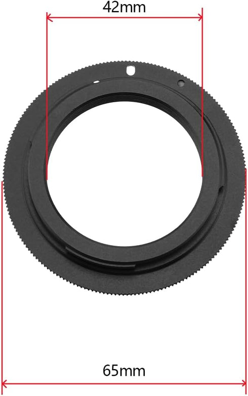 2pcs Camera Lens Adapter Ring 42mm ID 65mm OD Aluminum Alloy Camera Lens Mount Ring Compatible with Canon EOS Camera 300D 350D 400D 450D...