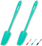 2-Pack Vovoly Silicone Jar Spatulas, Small Seamless Design Rubber Scraper with Stainless Steel Core, Heat Resistant and Non-Stick Mini Spatula for...