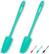 2-Pack Vovoly Silicone Jar Spatulas, Small Seamless Design Rubber Scraper with Stainless Steel Core, Heat Resistant and Non-Stick Mini Spatula for...