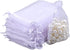 G2PLUS Organza Bags 5×7 Inches, 100PCS White Organza Gift Bags with Drawstring, Sheer Mesh Jewelry Pouches, Sheer Candy Bag for Christmas, Wedding...