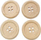 Chenkou Craft 40pcs 25mm 1" Round Natural Wood Buttons 4 Holes Craft Sewing Button (25mm)...