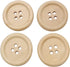 Chenkou Craft 40pcs 25mm 1" Round Natural Wood Buttons 4 Holes Craft Sewing Button (25mm)...