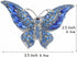 Crystal Rhinestone Butterfly Brooch Elegant Lapel Pins Dress Accessories Jewelry Gift For Women Girls (Blue)...