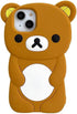Ultra Thick Soft Silicone Case for Apple iPhone 13 Pro 13Pro Teddy Bear Brown Color Animal 3D Cartoon Japanese Cute Lovely Adorable Kawaii Kids Gi...