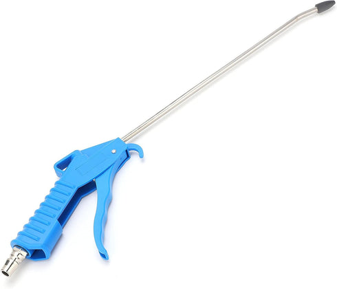 Air Blow Gun with 10" Long Angled Nozzle, Long Reach Industrial Air Blow Gun, Pneumatic Air Compressor Accessories Cleaning Tool, Stainless Steel ...