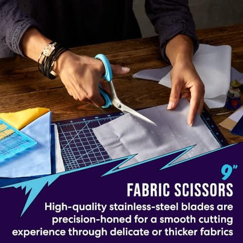 Zoid 9" Fabric Scissors, Sewing Scissors for Crafting and Projects, Adult Scissors, Heavy Duty Scissors for Projects, Crafting Tool...