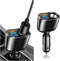 4 Ports Fast Car Charger Cigarette Lighter Splitter with LED Voltmeter,QC3.0+PD 30W for Most Phones GPS Dash Cam,Universal 12V/24V Cigarette Light...