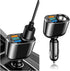 4 Ports Fast Car Charger Cigarette Lighter Splitter with LED Voltmeter,QC3.0+PD 30W for Most Phones GPS Dash Cam,Universal 12V/24V Cigarette Light...