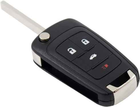 Keyless2Go Replacement for New Keyless Remote 4 Button Flip Car Key Fob for Equinox Verano Sonic and Other Vehicles That Use FCC OHT01060512...