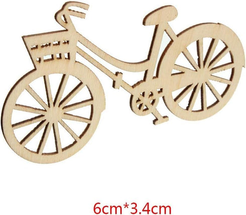 10Pcs Wooden Bicycle Bike Cutout Veneers Slices DIY Crafting Ornament Theme Wedd Holiday Decorations Clearance Sets Party Decorations Table Decora...
