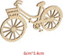 10Pcs Wooden Bicycle Bike Cutout Veneers Slices DIY Crafting Ornament Theme Wedd Holiday Decorations Clearance Sets Party Decorations Table Decora...