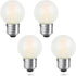 Dimmable 2 Watt Globe Frosted LED Light Bulbs 25W Equivalent, Warm White 2700K, A15/A50 LED Bulb, E26 Medium Base, Antique Filament Edison Decorat...