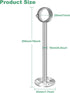 10 Inch Ceiling Curtain Rod Brackets, Heavy Duty Ceiling Curtain Rod Holder for 1 Inch Drape Poles, 2 Pack, Silver...