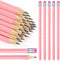 Tinlade 50 Pcs Triangular Grip Pencils Wedding Pencils HB Graphite Pencil Pack Wood Pencils with Eraser for School Drawing Sketching Bridal Baby S...