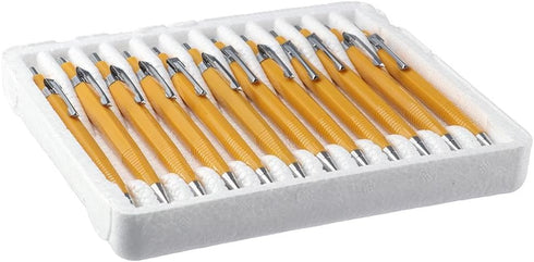 24 Pcs Mechanical Pencil, Yellow Metal Retractable Automatic Drafting Pencils, for Writing...