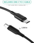 Type C Car Charger, Nekteck USB Adapter with 45W Power Delivery and 12W A Port Compatible with iPhone, iPad, MacBook, Galaxy, Google Pixel, 3.3ft ...