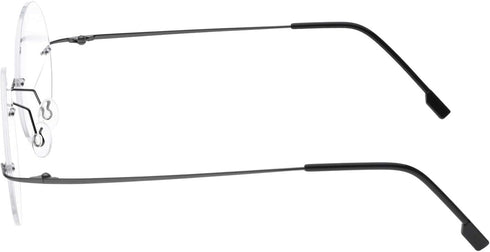 Fuisetaea Round Rimless Frame Reading Glasses for Men Women +2.50 Titanium Alloy Lightweight Readers Eyeglasses...