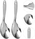 Kichvoe Rice Scooper 3pcs Rice Paddle Spoon Stainless Steel Rice Scoop Metal Serving Spoon Cooking Utensil Rice Servers Soup Ladle Oil Skimmer Spo...