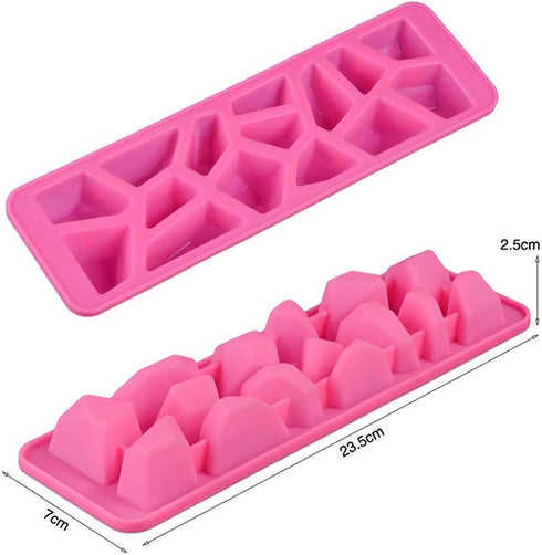 4Pcs Gemstone Silicone Molds Diamond Stone Amber Gem Shaped Chocolate Candy Mold Ice Cube Jello Trays Handmade Mold for Making Candle Soap Epoxy R...