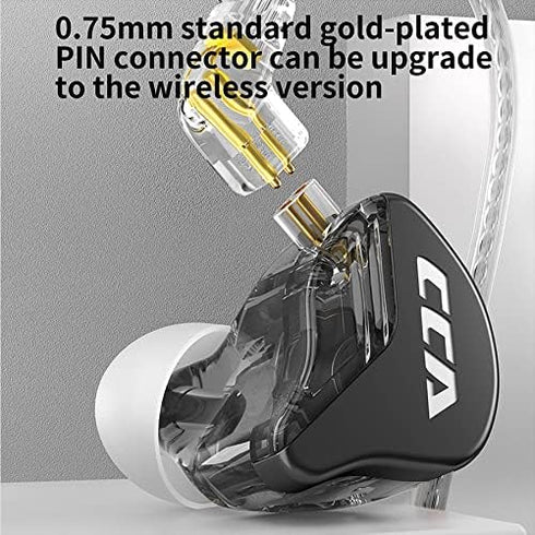 CCA CRA in Ear Monitor, Ultra-Thin Diaphragm Dynamic Driver IEM Earphones, Clear Sound & Deep Bass in Ear Headphones, Wired Gaming Earbuds with 2 ...