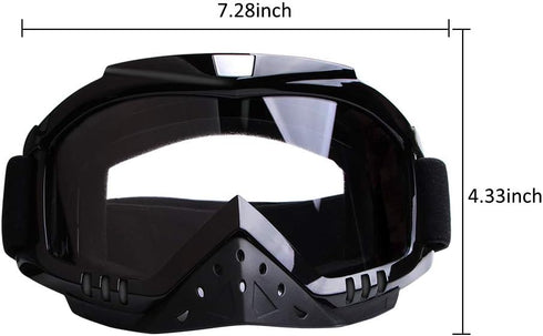 Motorcycle Goggles Motocross Goggles Grip For Helmet Windproof Dustproof Anti Fog Helmet Goggles for ATV Off Road Racing with Cool Look Headwear C...