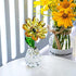 Qf QFkris Crystal Sunflower Figurine Table Crystal Flower Collectible Ornament Home Decoration Souvenir Gifts (Sunflower) for Women...