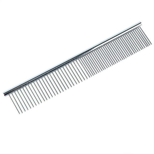 Dog Metal Comb 7.5inch Dogs Dematting Tool Pet Grooming Comb Stainless Steel Teeth Cats Pubby Comb for Removing Hair (M: 19x4cm)...