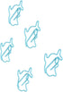 100Pcs Cute Paper Clips Blue Dolphin Exquisite Color Strong Clamp Force Kids Paper Clips for Office School Home...