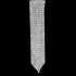 Rosemarie & Jubalee Women's Stunning Silver Tone Mesh And Sparkling Crystal Rhinestone Fringe Tie Pin Statement Making Brooch, 5.25"...