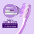 Purple Whitening Toothbrush 4Count - Purple Indicater Medium Toothbrushes for Adults, Plaque Remover for Teeth, High Strength Medium Bristle Tooth...