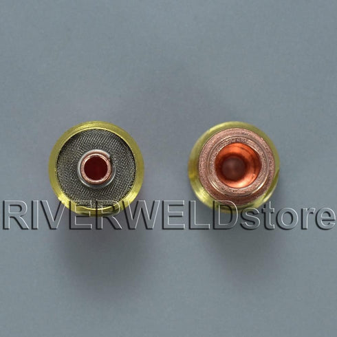 RIVERWELD TIG Stubby Gas Lens 17GL18 (1/8" & 3.2mm) Orifice Fit SR WP 17 18 26 TIG Welding Torch 3pk...