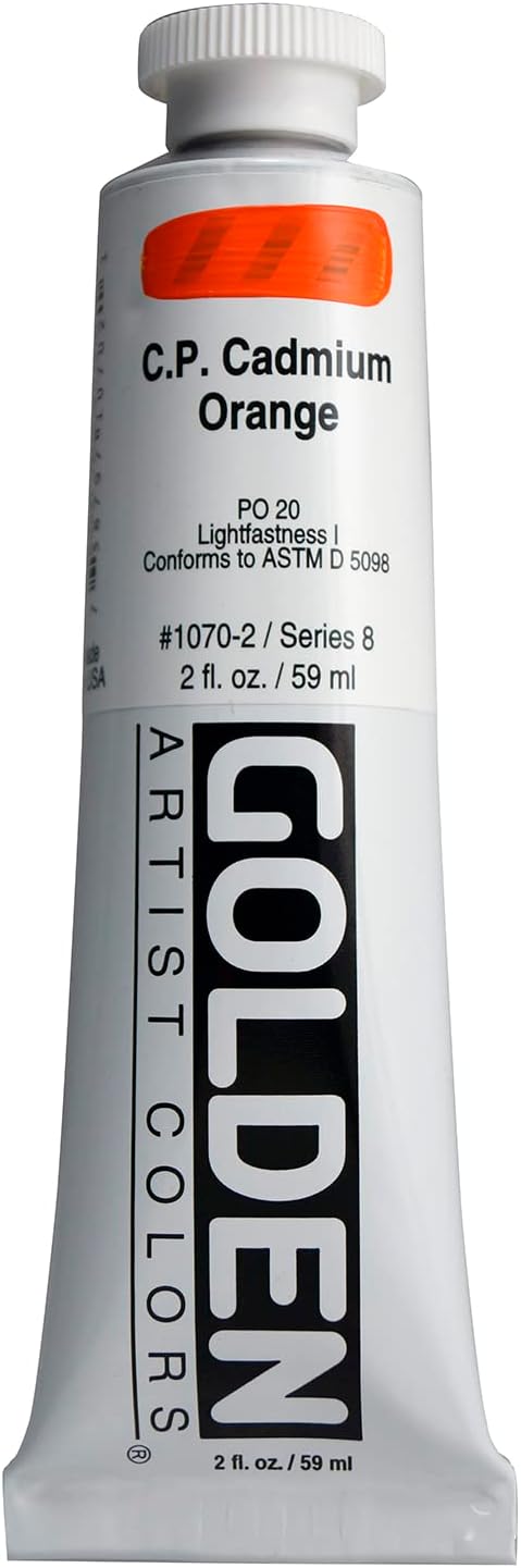 Golden Heavy Body Acrylic Paint, 2 Ounce, Cadmium Orange...