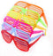 12 Pack Neon Color Shutter Style Glasses 80's Party Slotted Sunglasses for Kids & Adults, 80s Retro Rock Pop Star Disco Dress-Up Party Pack Supply...