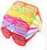 12 Pack Neon Color Shutter Style Glasses 80's Party Slotted Sunglasses for Kids & Adults, 80s Retro Rock Pop Star Disco Dress-Up Party Pack Supply...