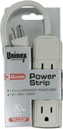 PS28U Compact Grounded 3-Outlet Power Strip, UL Listed, 1-Foot, 2-Pack...