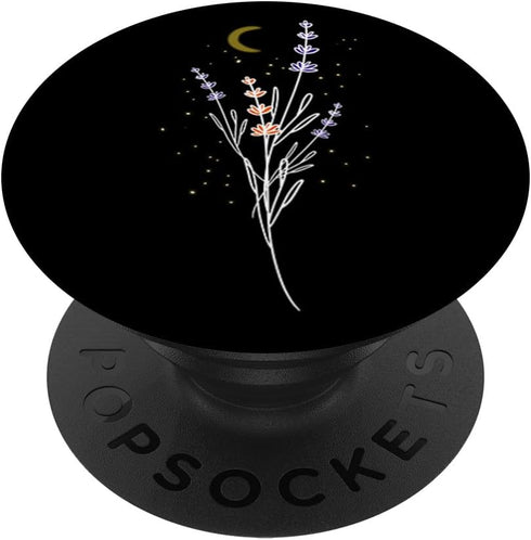 Moon Lavender Cool Satellite Cresent Luna Stargazer Gift PopSockets Adhesive PopGrip...