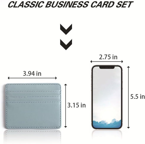 Credit Card Holder Wallet, Slim Minimalist Front Pocket Wallet, ID Case Wallet Small Compact Leather Wallet Coin Purse with Keychain (QX131)...