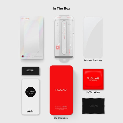 FLOLAB NanoArmour ONETIME for Samsung Galaxy S24+ Plus Case Friendly Screen Protector Tempered Glass 2 Pack, Fingerprint ID Compatible, Durable, D...