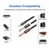 2pack 10Ft 3.5mm TRS to Dual 6.35mm Stereo Cable 1/8 TRS to Dual 6.35mm 1/4 TS Mono Y Splitter Audio Cord Adapter for Smartphone, Mixer,PC, CD Pla...