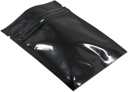 100 Pack Mylar Bags for Zip Reusable Small Aluminum Foil Lock Package Bag Candy DIY Chocolate Coffee Nut Food Long Term Storage Zipper Lock Packag...